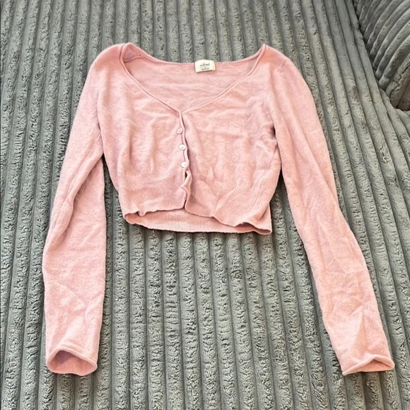 Wilfred Pink Santorini Cropped Cardigan - Picture 1 of 3